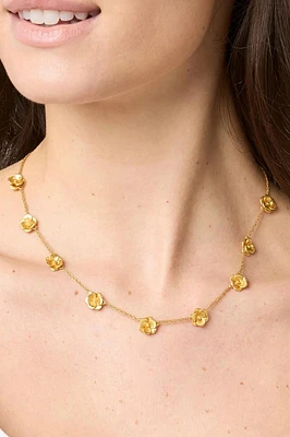 BLOOM DELICATE STATION NECKLACE- GLD