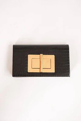 LILLIAN CROC CLUTCH