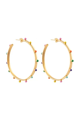 CREOLE DOTS HOOP EARRINGS