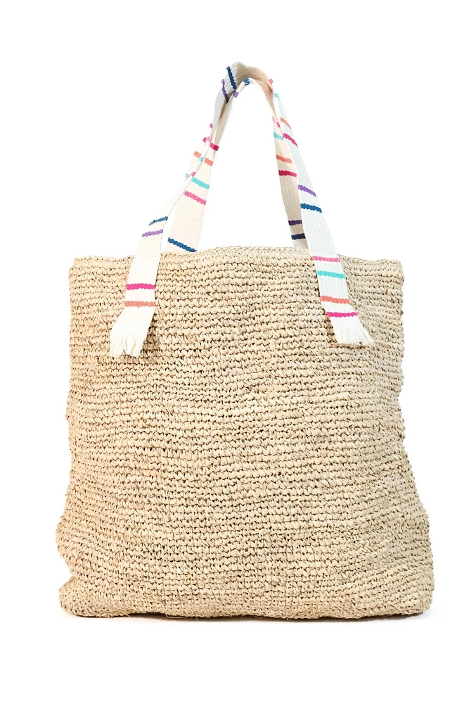 IRMA LG STRAW TOTE- NATURAL