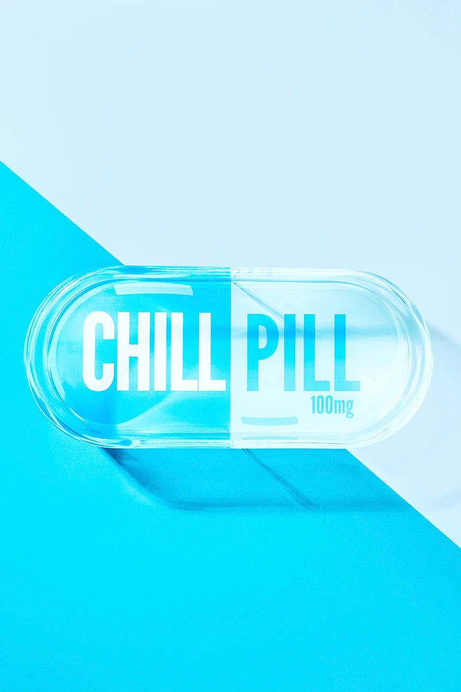 BLUE CHILL PILL ACRYLIC TRINKET TRAY