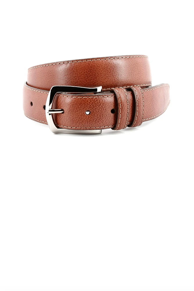 ITALIAN CALFSKIN CONTRAST STITCH BELT (52558)