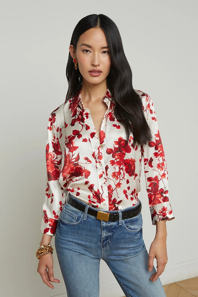 DANI 3/4 SLV BLOUSE (40126IKP)