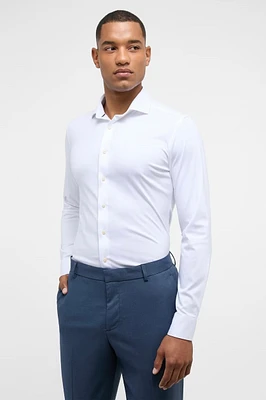 JERSEY SHIRT SLIM FIT CUTAWAY COLLAR WHT