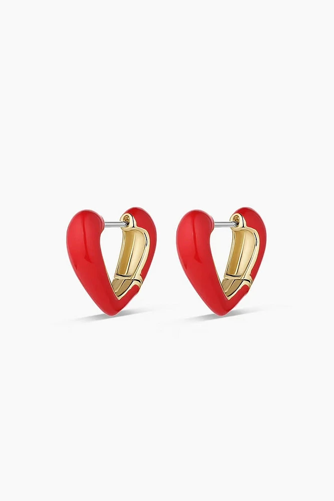 AMOUR RED HEART HUGGIES- GLD