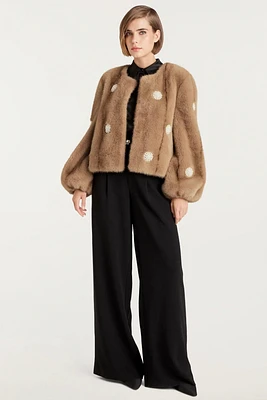 FAUX MINK BENSON COAT