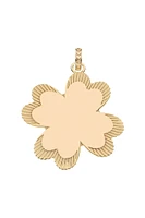 LUCKY IN LOVE BLACK MOP CLOVER PENDANT- DRAWN LINK CHAIN