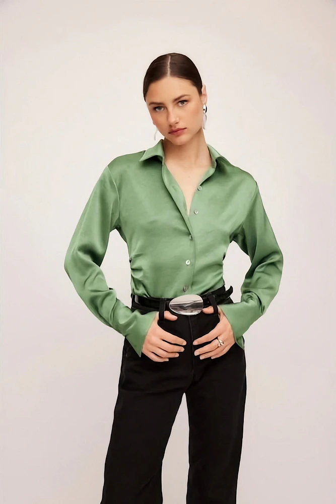 TAWNIE SIDE PLEAT SHIRT