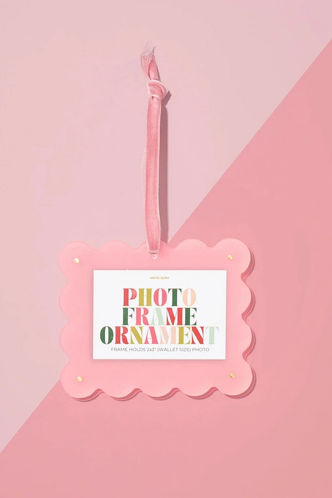 LIGHT PINK FRAME ORNAMENT