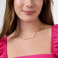 VALENCIA DELICATE STATION NECKLACE- PEARL