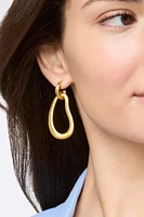 WAVE DOORKNOCKER EARRING- GLD