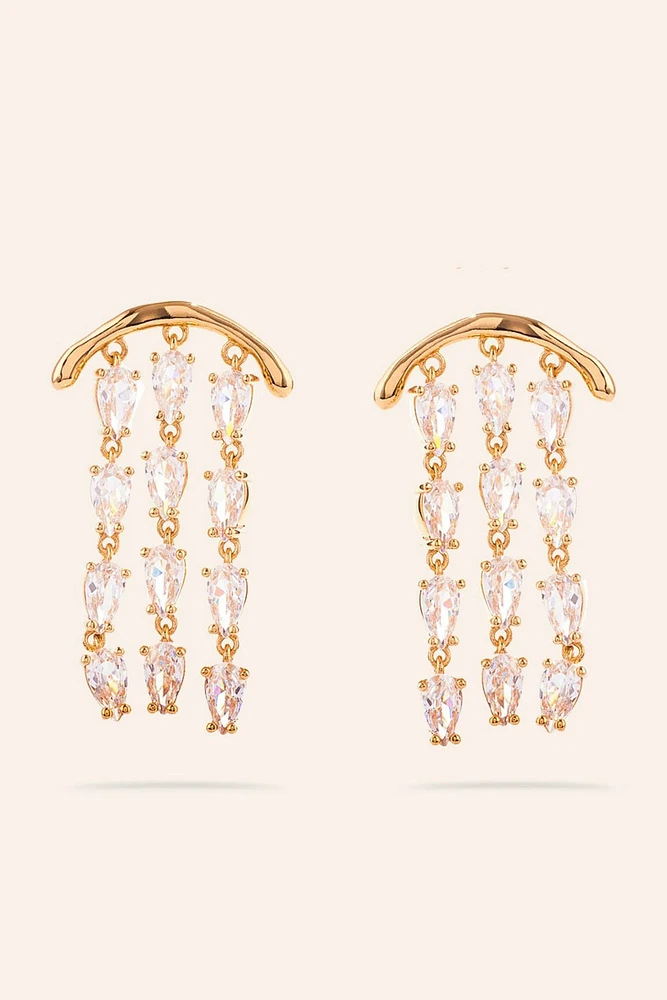 RIO EARRINGS- GLD/CLEAR