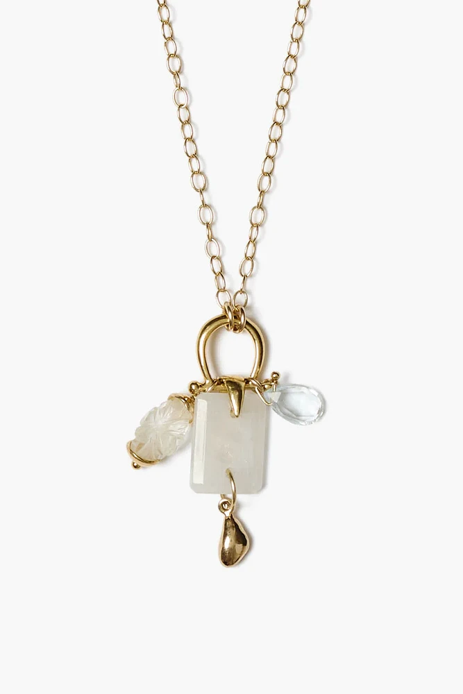 MOONSTONE MIX PENDANT NECKLACE (NG-15356)