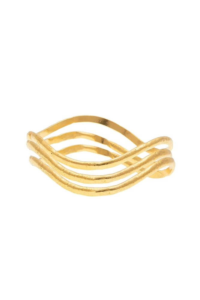 FLOW BRACELET SET OF 3- GLD