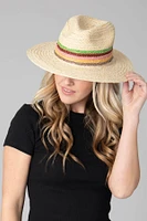 SUNRISE RAFFIA FEDORA