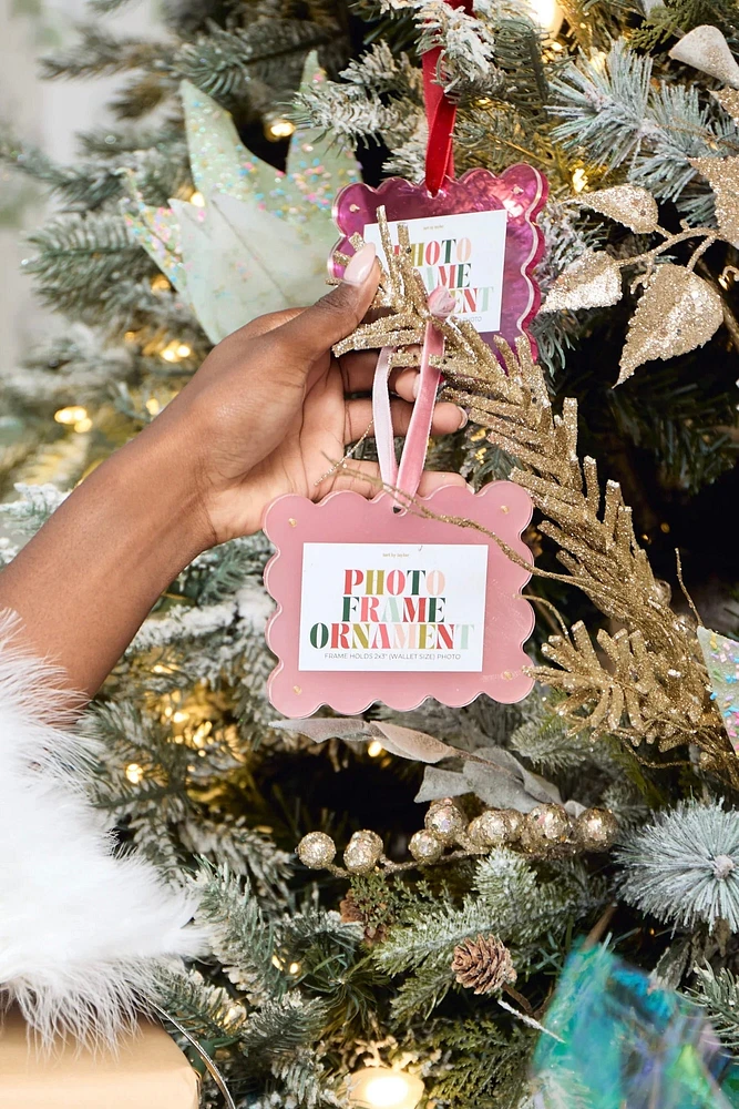 LIGHT PINK FRAME ORNAMENT