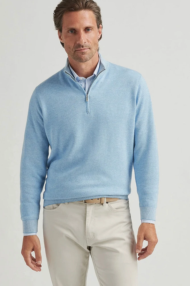 COOL SPUN BIRDSEYE 1/4 ZIP