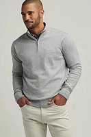 COOLSPUN COTTON 1/4 ZIP SWEATER GRY