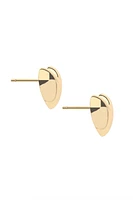 LOVE TENDER HEART STUD EARRINGS- GOLD