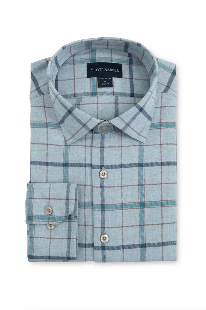 MELANGE EXPLODED TATTERSALL FLANNEL LS SHIRT