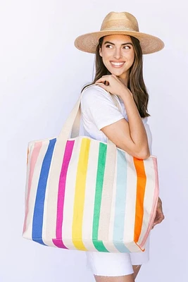 LG RAINBOW TOTE- MULTI