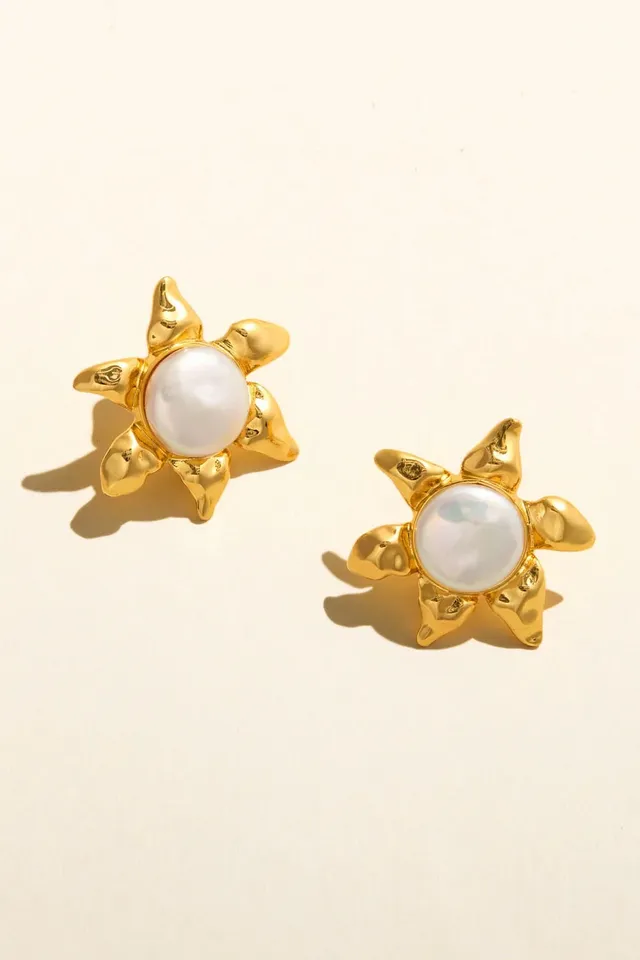 Ines Stud Earrings- GLD/CLEAR