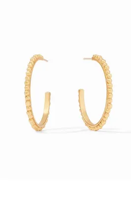 COLETTE BEAD HOOP MED- GOLD