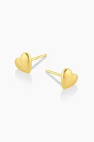 LOU HEART STUDS- GOLD