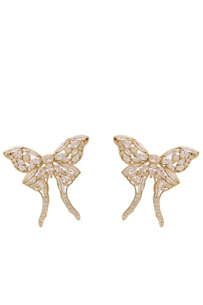 ROSIE BUTTERFLY EARRINGS- CRYSTAL