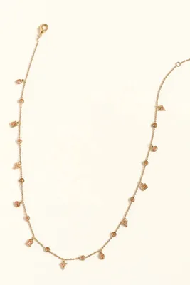 INFINITY CRYSTAL NECKLACE- CHAMPAGNE