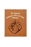 BASEBALL HALL OF FAME BOOK- TAN LEATHER