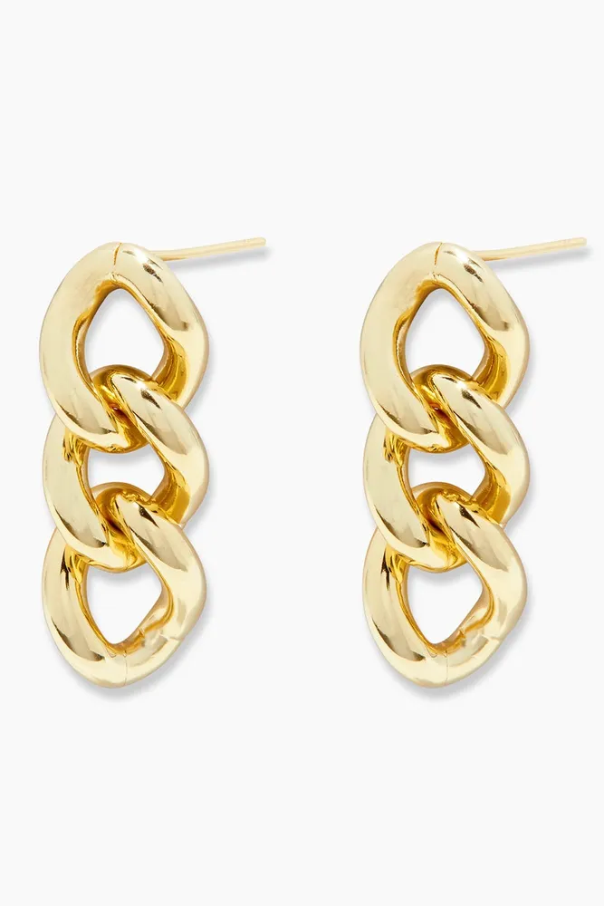 LOU LINK EARRINGS- GOLD