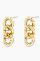 LOU LINK EARRINGS- GOLD