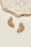 CRYSTAL MADELINE CRESCENT EARRINGS