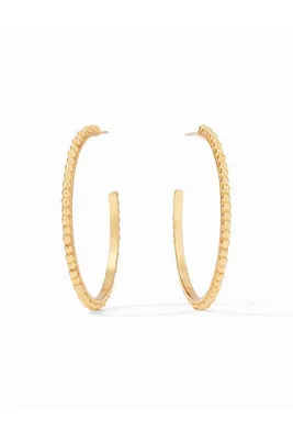 COLETTE BEAD HOOP LG- GOLD