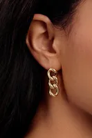 LOU LINK EARRINGS- GOLD