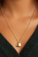 LOU HEART PENDANT NECKLACE- GOLD