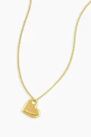 LOU HEART PENDANT NECKLACE- GOLD