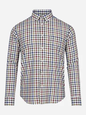 Camisa Herringbone de Cuadros Multicolor