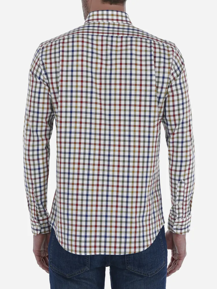 Camisa Herringbone de Cuadros Multicolor