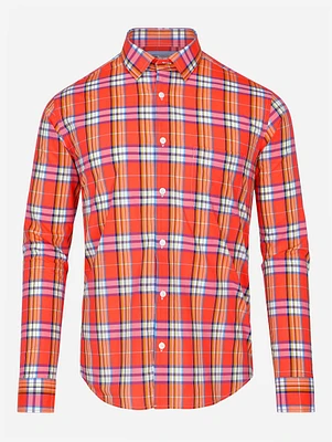 Camisa de Cuadros Naranja Thomas Mason for Scappino