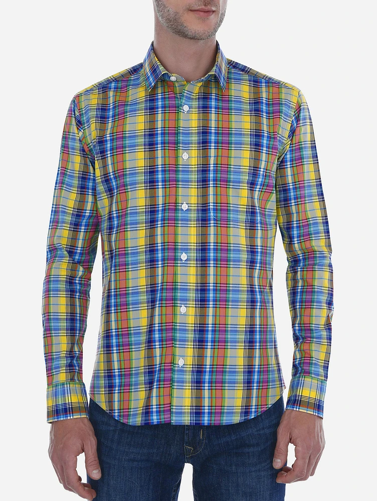 Camisa de Cuadros Amarillo Thomas Mason for Scappino