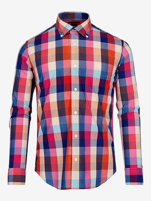 Camisa Casual de Cuadros Coloridos