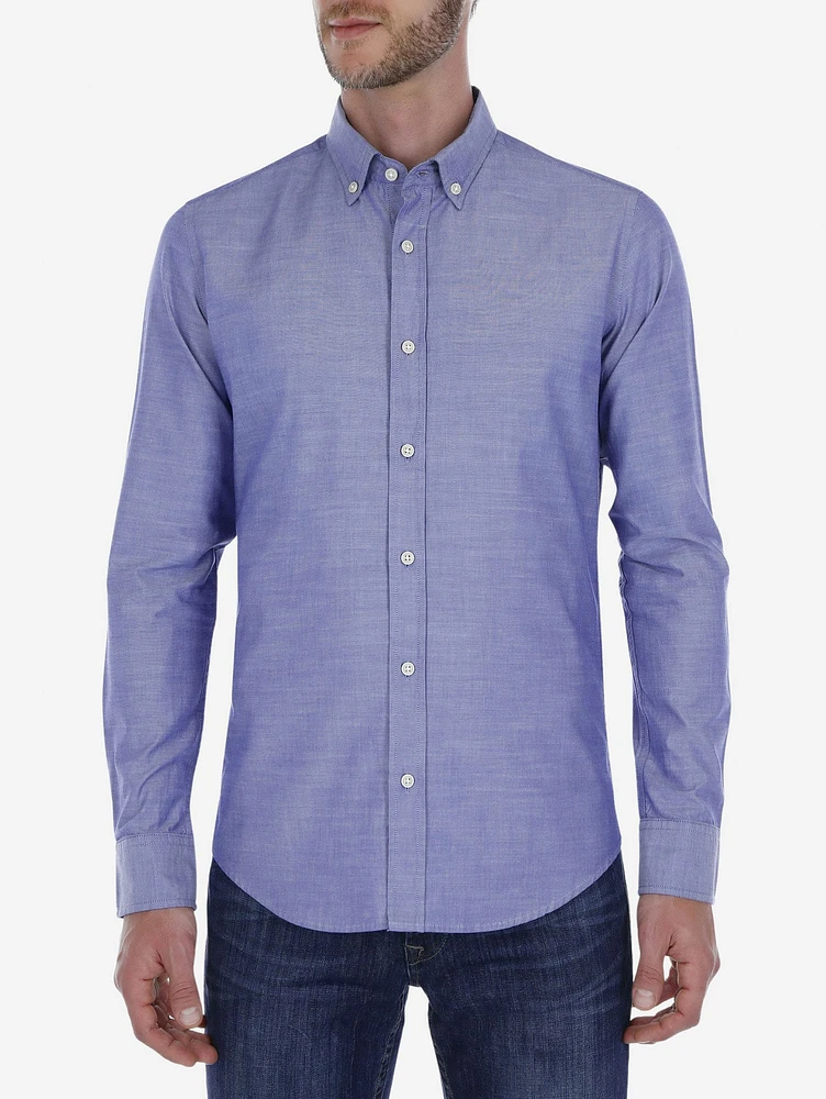 Camisa Casual Slub Slim Fit