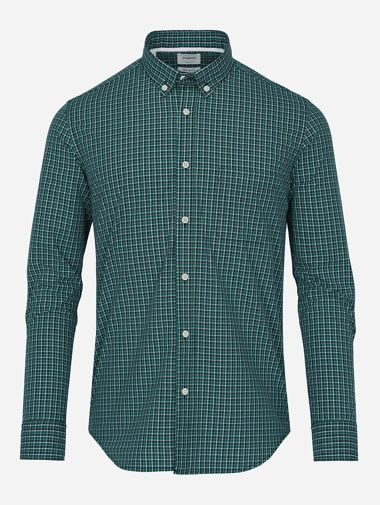 Camisa Regular Fit a Cuadros de Popelina