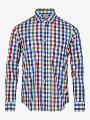 Camisa Regular Fit de Popelina a Cuadros