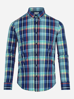 Camisa Slim Fit de Cuadros Madras