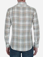 Camisa Lino a Cuadros Regular Fit