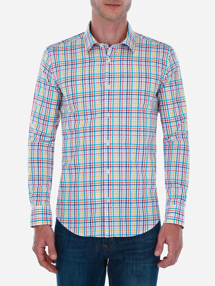 Camisa Casual Popelina a Cuadros