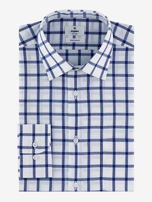 Camisa Business Casual Étamine a Cuadros Azul